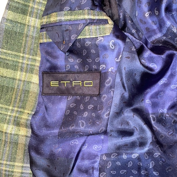 Authentic Etro Jacket, Sport Jacket, 75% silk and 25% linen, Size 48 - Picture 6 of 8